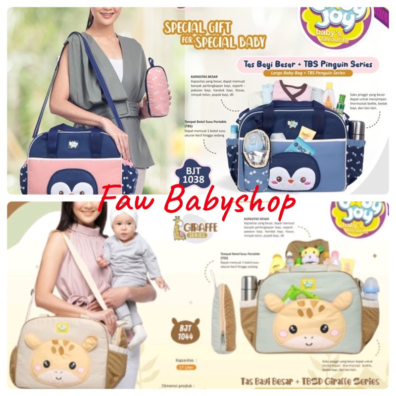 BABY JOY Tas Besar Medium Kecil PINGUIN / GIRAFFE Series tas kecil bayi