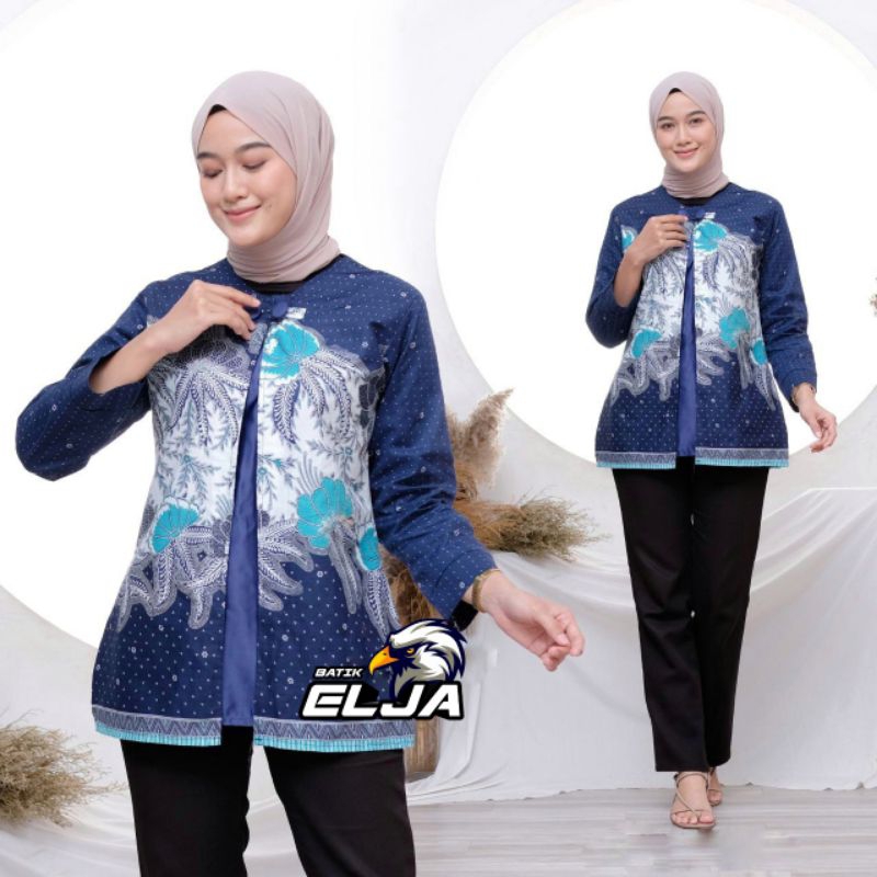 Batik Couple Baju Kondangan Pasangan Modern Pria Wanita Hem Dan Blouse Kekinian Remaja Dewasa Terbaru