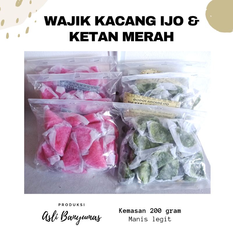 

WAJIK KACANG IJO & KETAN MERAH | KHAS BANYUMAS | HARGA TERJANGKAU | FREE GIFT MIN BELANJA 50K (all item)