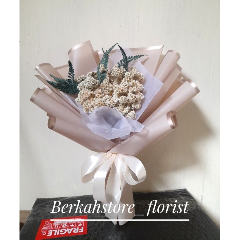 Buket bunga edelweis/buket bunga abadi/buket bunga kering