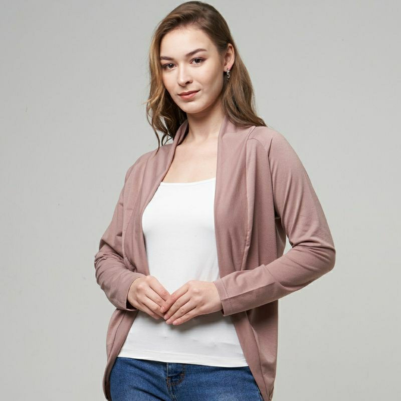 Outer || Cardigan Polos || Lengan Panjang || Wanita
