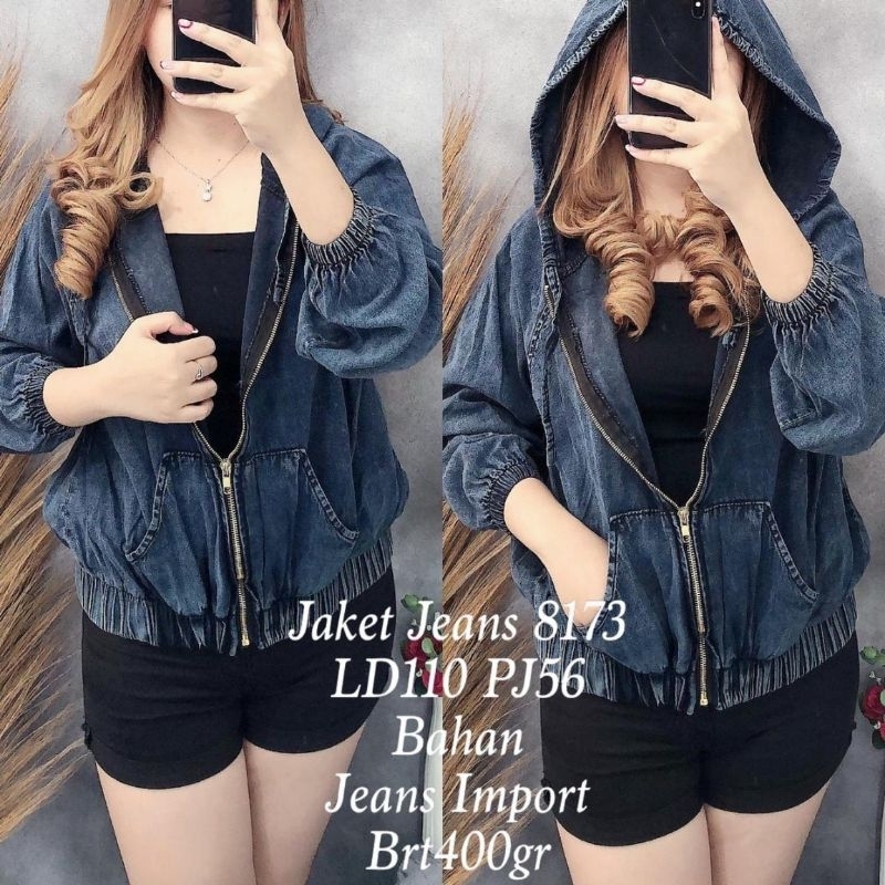 Jaket Hoodie Wanita 8173 JeansImport