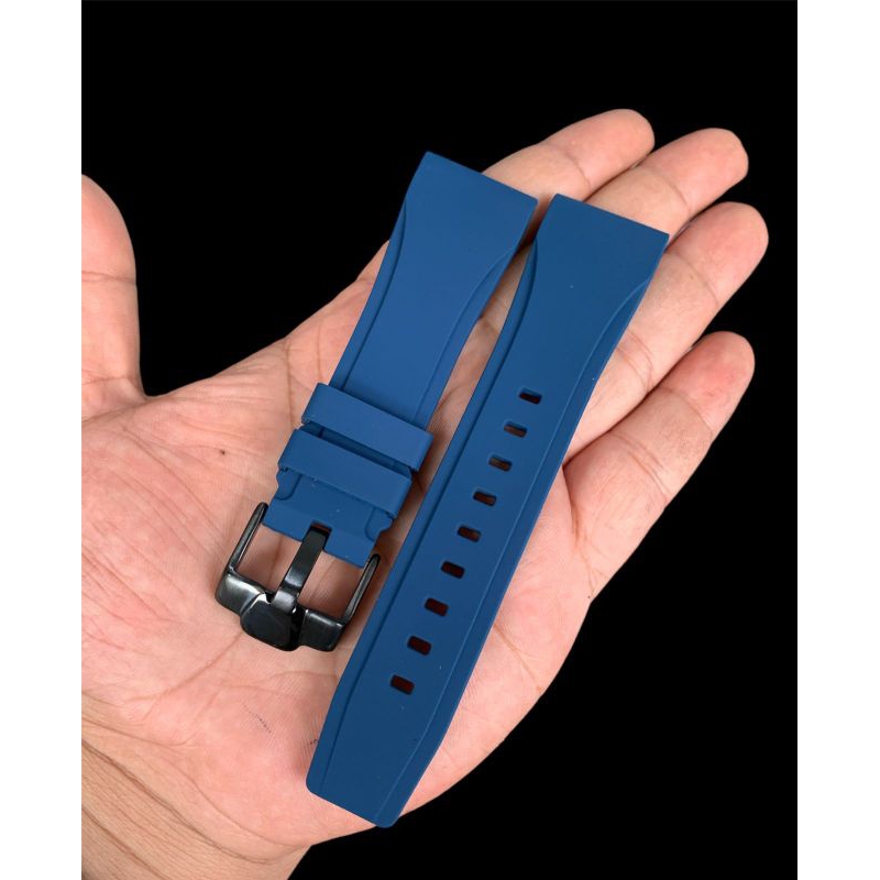 Strap Tali Jam Tangan Silicon New mode Navy Istimewa tebal