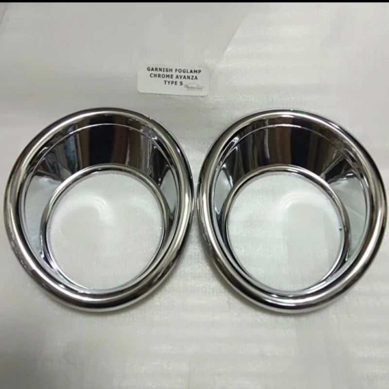 cover ring foglamp bumper depan toyota avanza tipe S 2008 2009 2010 2011 bulat chrome crome tempel