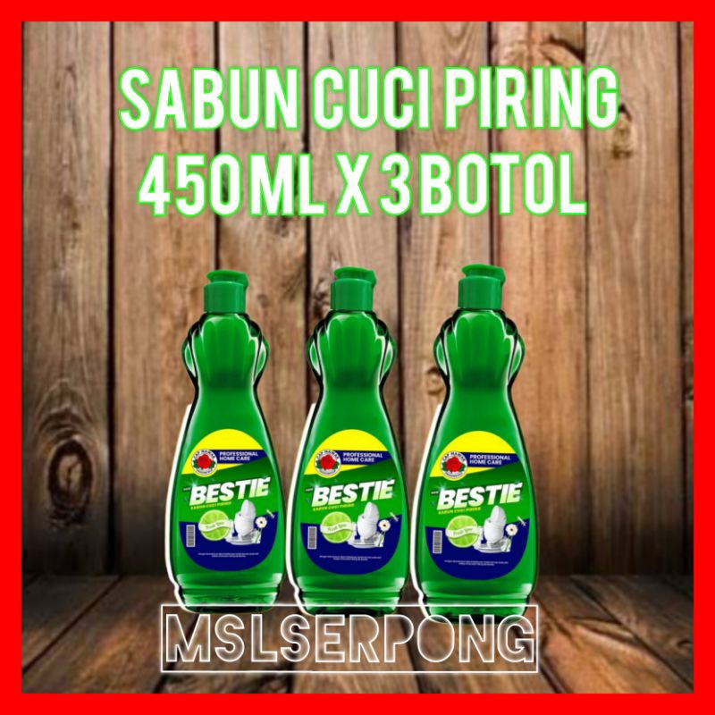 SABUN CUCI PIRING BESTIE 450 ML X 3 BOTOL / SABUN CUCI / PEMBERSIH PIRING