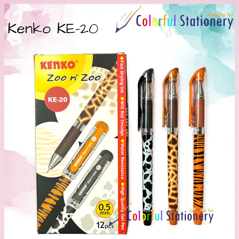 

Pulpen / Ballpoint / Pen Gell Kenko Zoo n Zoo KE 20 (12 Pcs)
