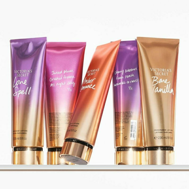 VICTORIA'S SECRET VS FRAGRANCE LOTION 236 ML MIX COCONUT PASSION BARE VANILLA STRAWBERRIES &amp; CHAMPAGNE LOVE SPELL TEMPTATION AMBER ROMANCE VELVET PETALS LOVE ADDICT PURE SEDUCTION AQUA KISS RUSH ROMANTIC