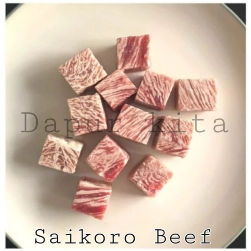 Saikoro beef wagyu meltique 1kg / saikoro wagyu 1 kg