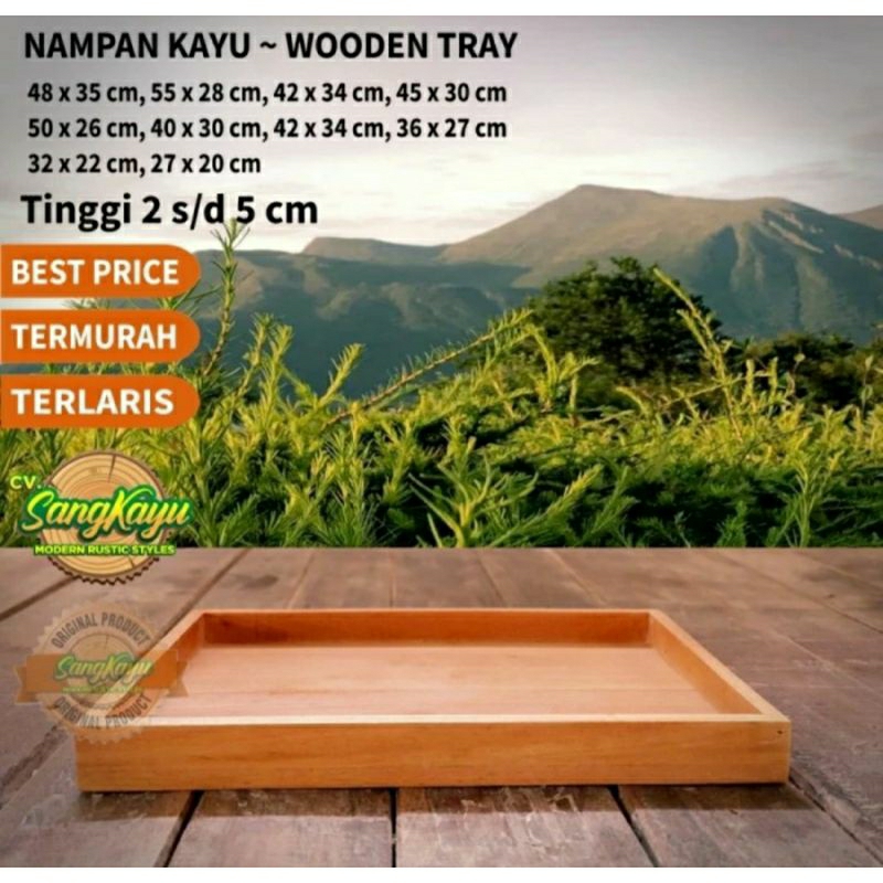 Nampan kayu nampan besar murah baki kayu wooden Tray kotak seserahan