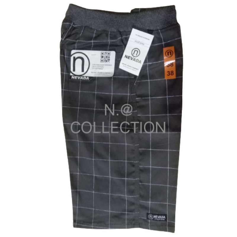 Celana Pendek  Tartan Pinggang Karet Motif Kotak Chinos Pendek Bahan Katun Combed Premium Quality Size 27 Sampai 45