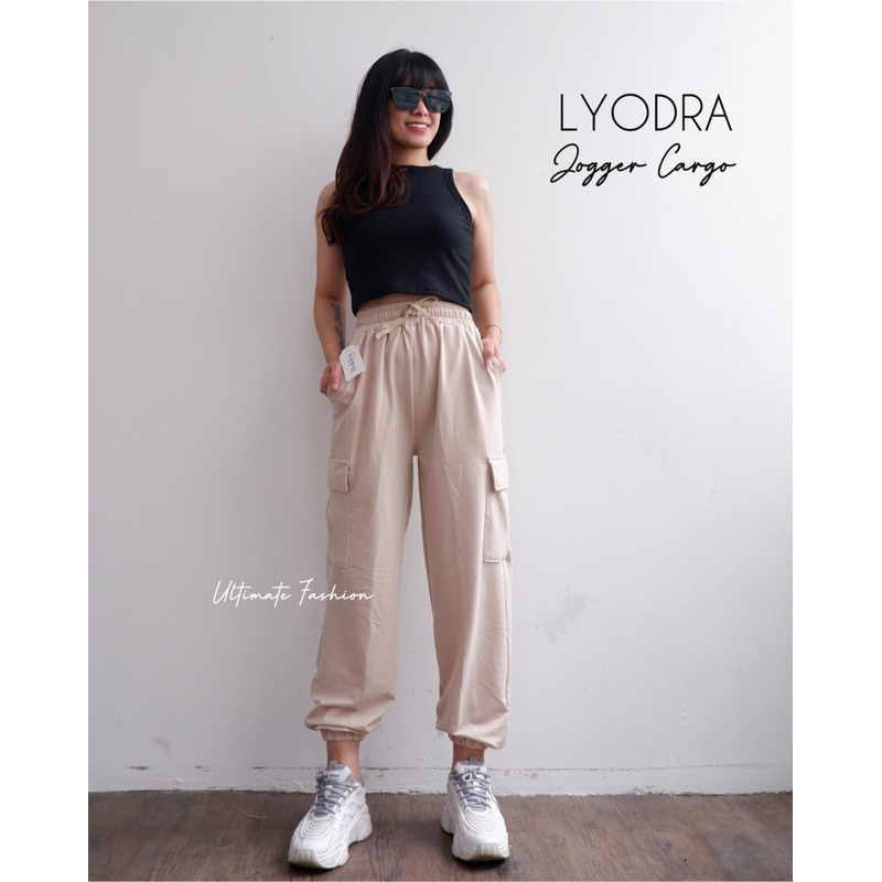 Lyodra Jogger Cargo - Celana Kargo Pants – Celana Jogger Highwaist Wanita hypebeast – Loose Cargo Rakku