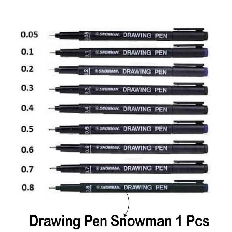 

PULPEN DRAWING PEN SNOWMAN 0.8/0.7/0.6/0.5/0.4/0.3/0.2/0.1/0.05 ( SATUAN )
