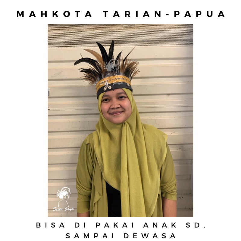 Mahkota Tarian Papua Dayak Modern/ Aksesoris Kepala Bulu/ Ikat Pala Bulu