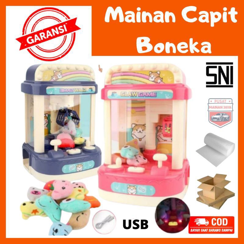 mainan capit boneka mini mesin capit boneka claw machine mini usb