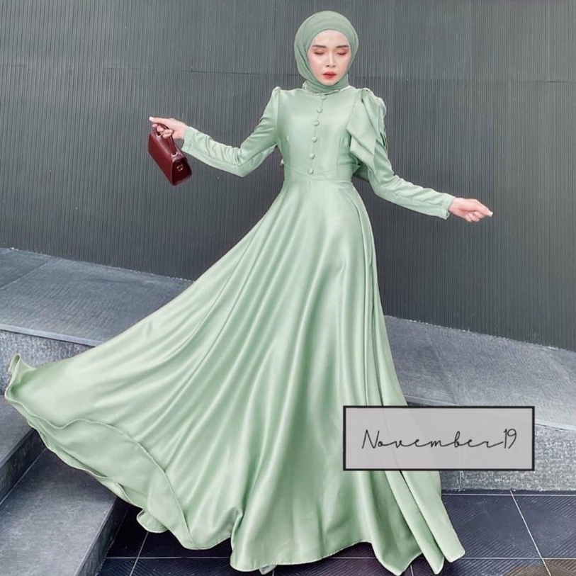 MAXY EUPHORIA Dress gamis terbaru 2023 lebaran wanita couple keluarga Dress Pesta Bahan Velvet Dress
