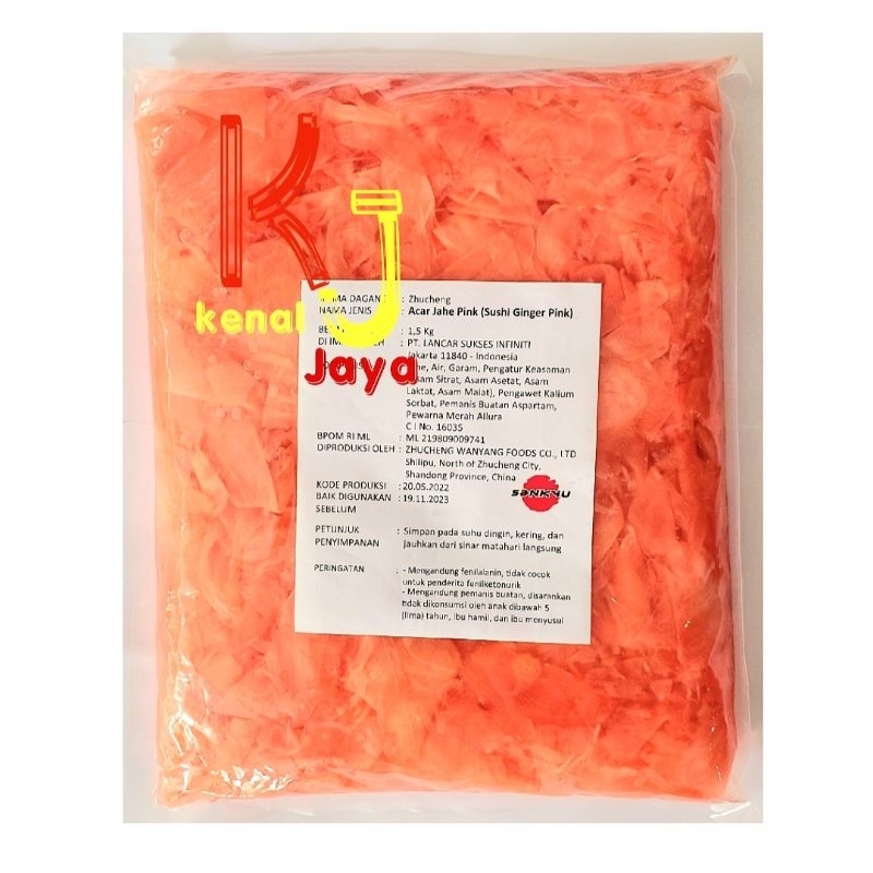 Sushi Ginger pink/ Gari pink / Acar Jahe  1,5kg