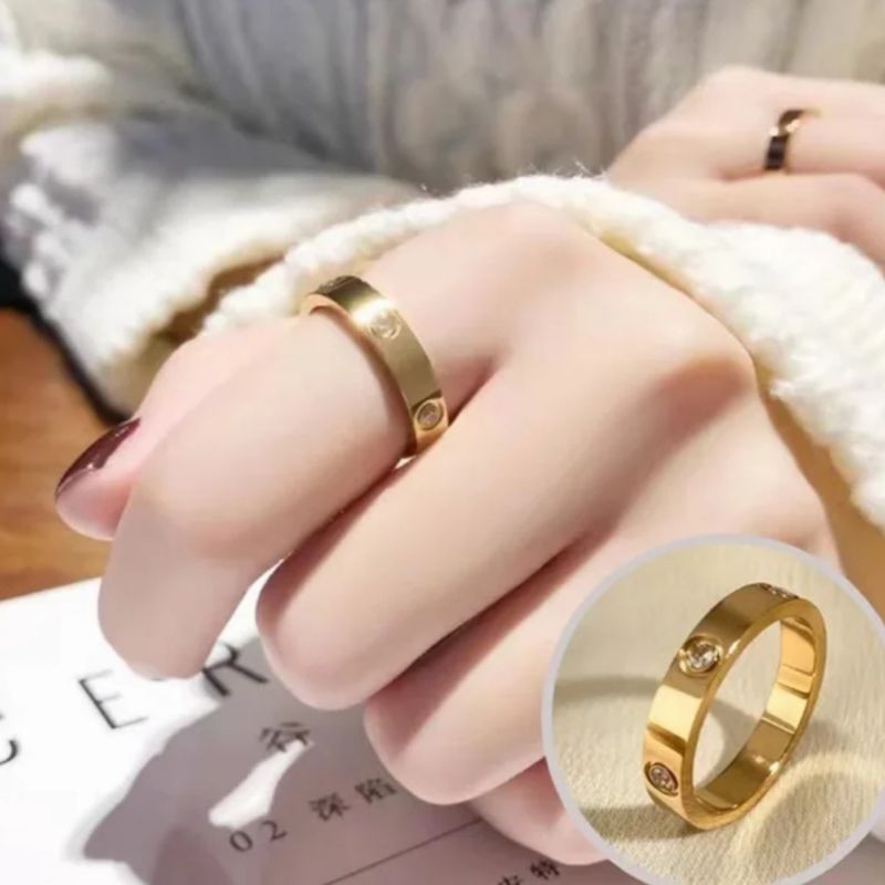 cincin titanium brand anti luntur perhiasan wanita