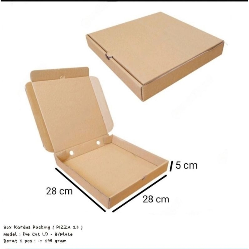 

BOX PIZZA 28x28x5|Kardus Hampers|Box Baju