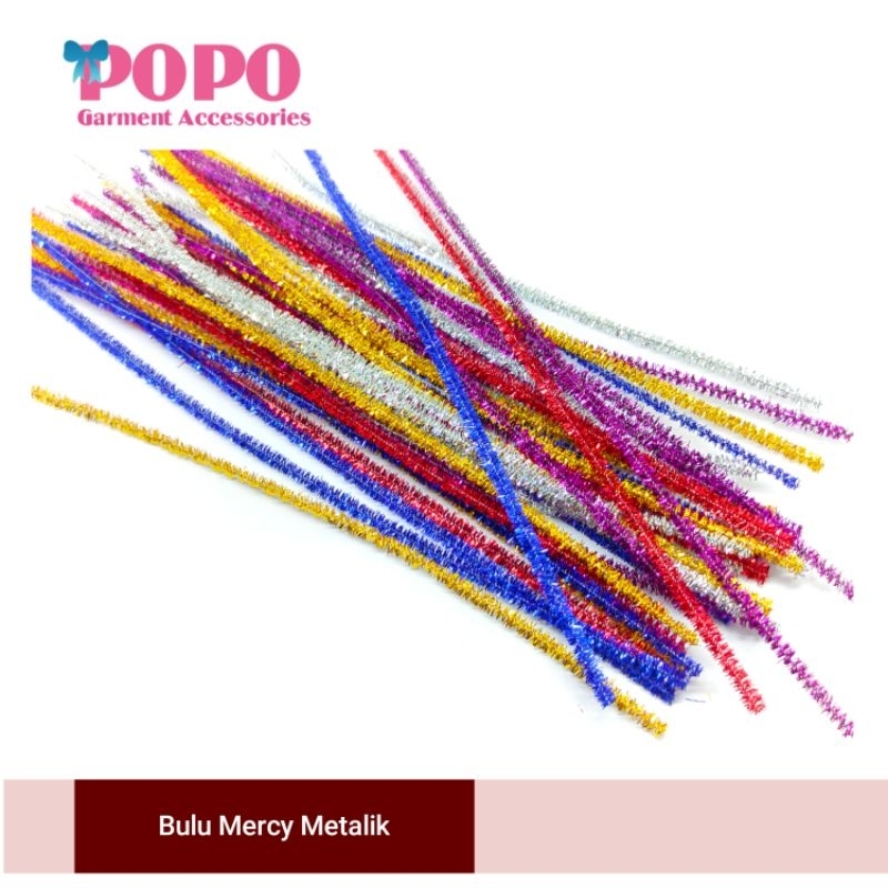 bulu mercy / bulu metalik 1 bks (isi:10pcs)