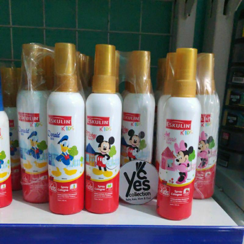 Eskulin Kids Cologne 100ml Anak spray Parfum parfumed disney Minnie Mickey Donald anak minyak wangi