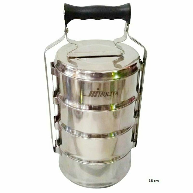 [ ⭐FREE ONGKIR⭐ ] Rantang stenlis tebal muliya tunggal susun 14/16 cm