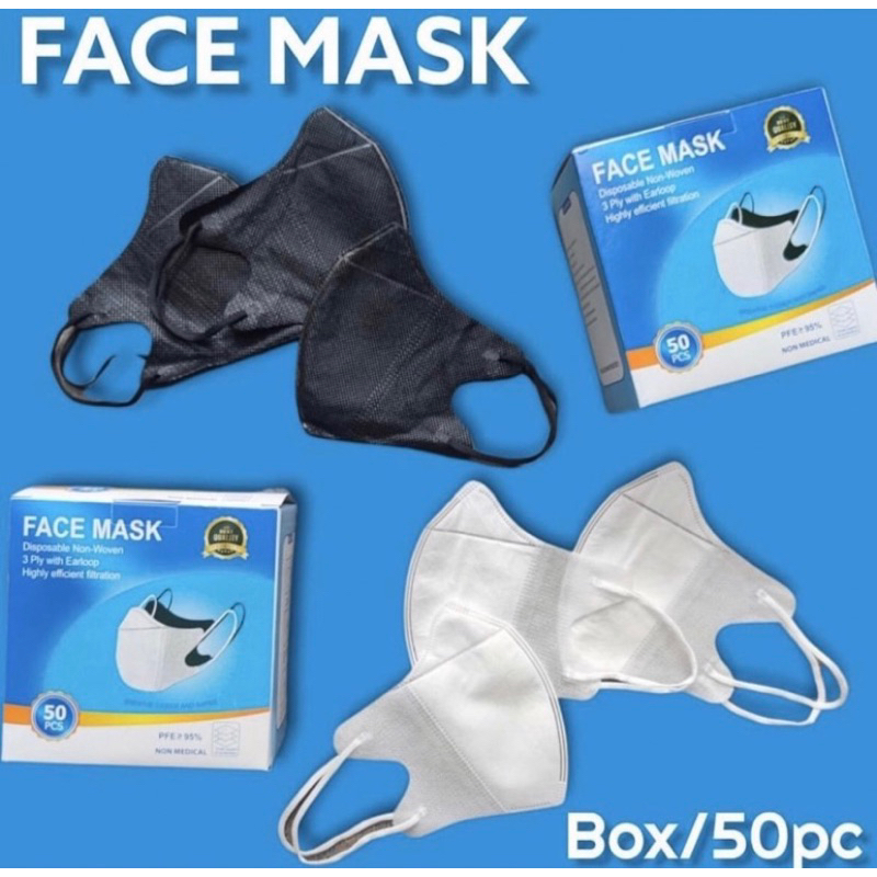 Duckbill FaceMask 50pcs, Duckbill FaceMask 3ply, Duckbill Facemask