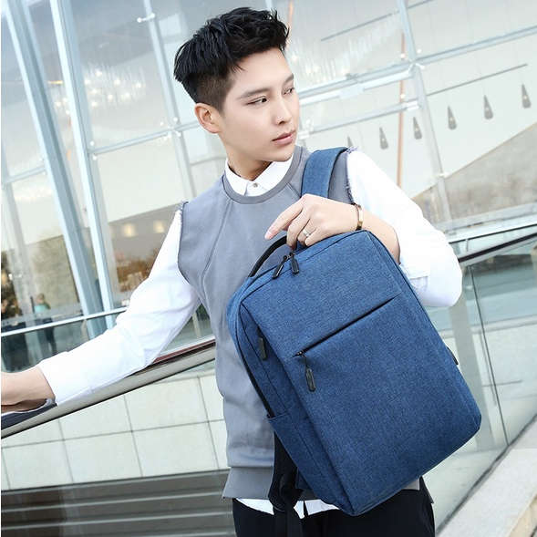 Rayhana - Tas Sekolah Kuliah Kerja Backpack Pria Wanita Keren Tas Laptop Ransel Denim Korean Style