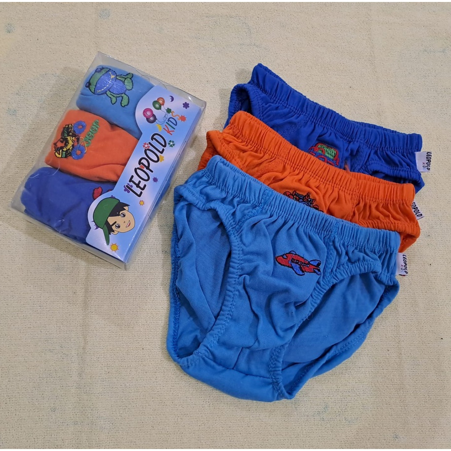 3pcs CD/Celana Dalam Anak-Anak LEOPOLD KIDS