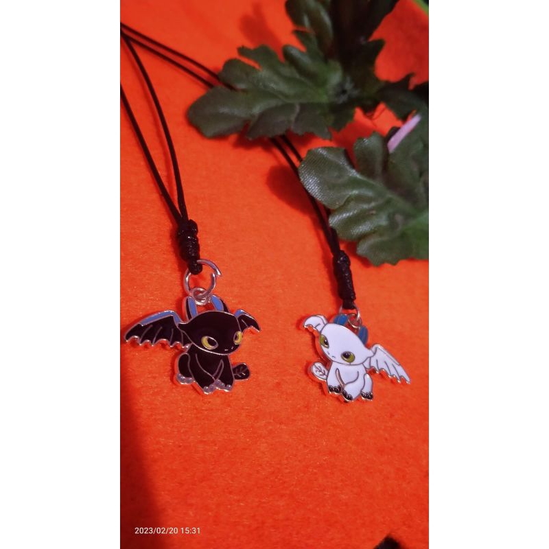 2pcs kalung dragon cowok cewek tali satin