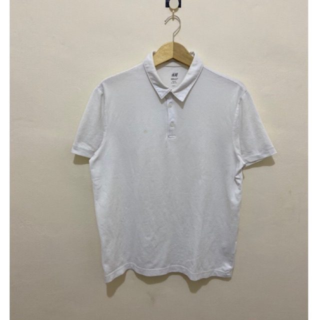 POLO SHIRT H&M PUTIH SECOND ORIGINAL