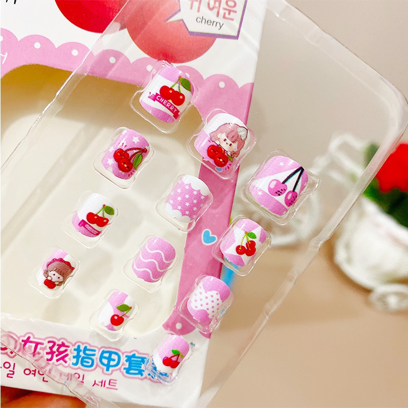 Delunashop_Acc kuku palsu anak anak karakter buah  animal  boneka unicorn dll kuku palsu unik dan cantik Nail kids