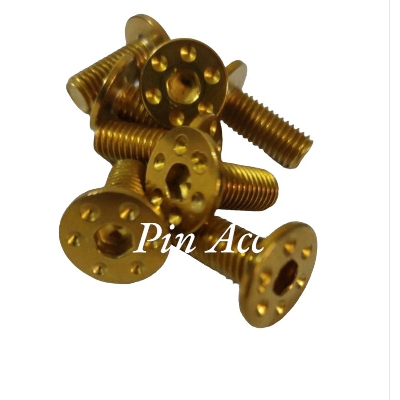 BAUT DISC CAKRAM PROBOLT DEPAN TWOTONE/GOLD UNIVERSAL HONDA/YAMAHA/SUZUKI DLL