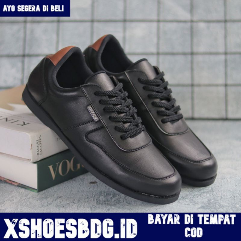 SepatuFormal Pantofel Pria Resmi Formal Tali Hitam Coklat Kulit Pu Original Kerja Kuliah Kantor