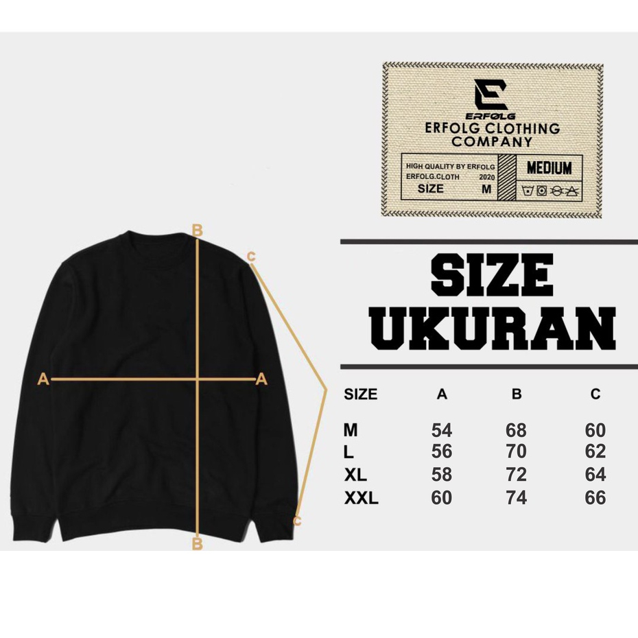 Erfolg Offiziell Sweater Crewneck Black Basic Sablon Print Grafity Motif Digital Goodness Timbul Warna Burgandy Light Cream Switer Oblong Original Distro Branded Lokal Bandung Suwiter Cardigan Oversize Sweatshirt Jumper Jumbo Bigsize Series M L XL XXL