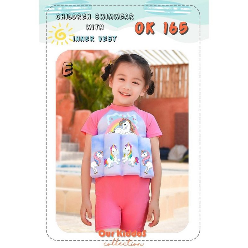 BJ363-CEWEK BAJU RENANG PELAMPUNG ANAK BALITA SWIM WEAR SET BAJU PELAMPUNG RENANG