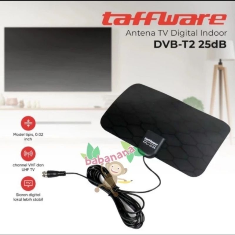 Antena TV Digital Dinding Indoor DVB-T2 Ruangan Mini 4K 25dB High Gain