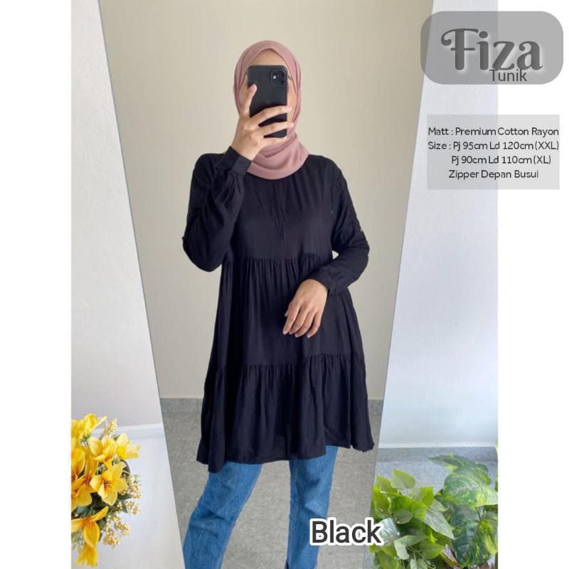 PROMO FIZA TUNIK POLOS RAYON PREMIUM LD 100/110/120