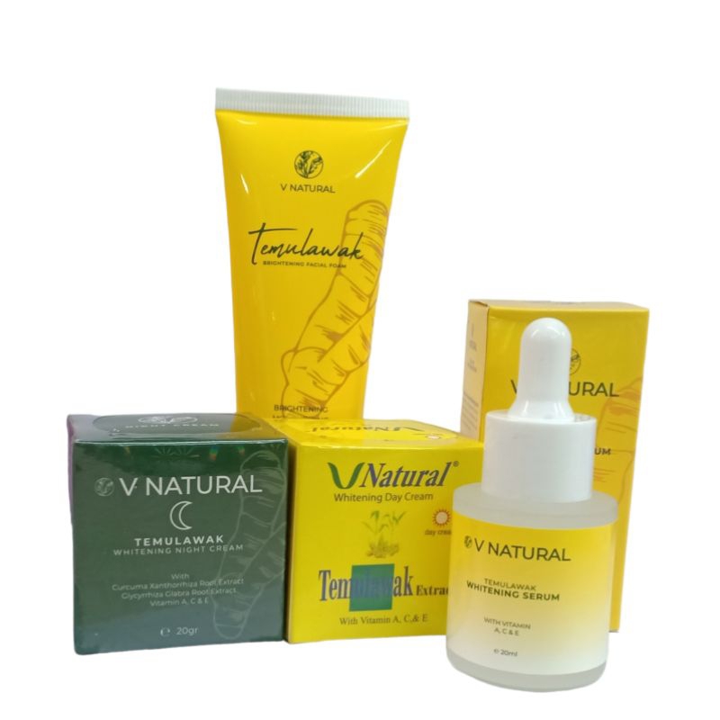 Paket Cream V Natural 4in1 Paket Lengkap - Cream S/M Serum Facial Foam 60gr