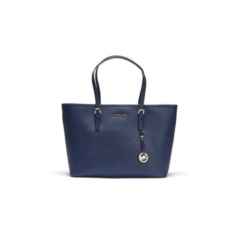 Michael Kors Tote Jetset Navy Blue (Preloved)