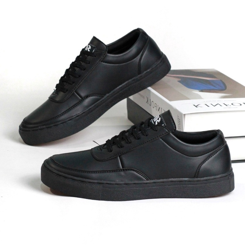 WARKA x SIF Sepatu Formal Casual Pria Kulit Tinggi Tali Original Sekolah Hitam Karet Import Keren No