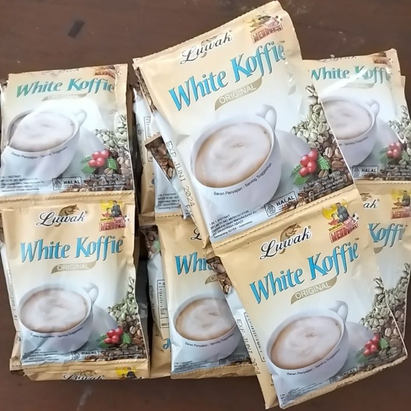 

Luwak White Coffie original 1 renceng isi 10