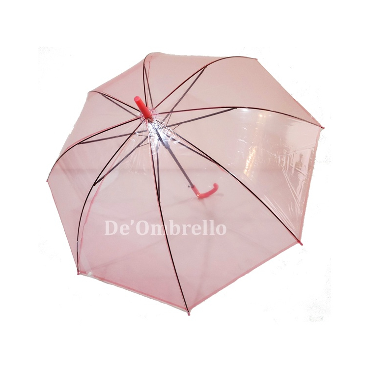 (NF-8W)Payung Transparan Korea Jepang Bening Warna Umbrella Transparant PREMIUM UMBRELLA(BAHAN DIPERTEBAL)