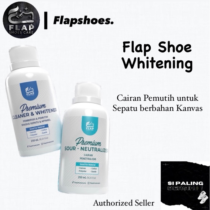 Flap Shoes Cairan Pemutih Sepatu Kanvas Putih