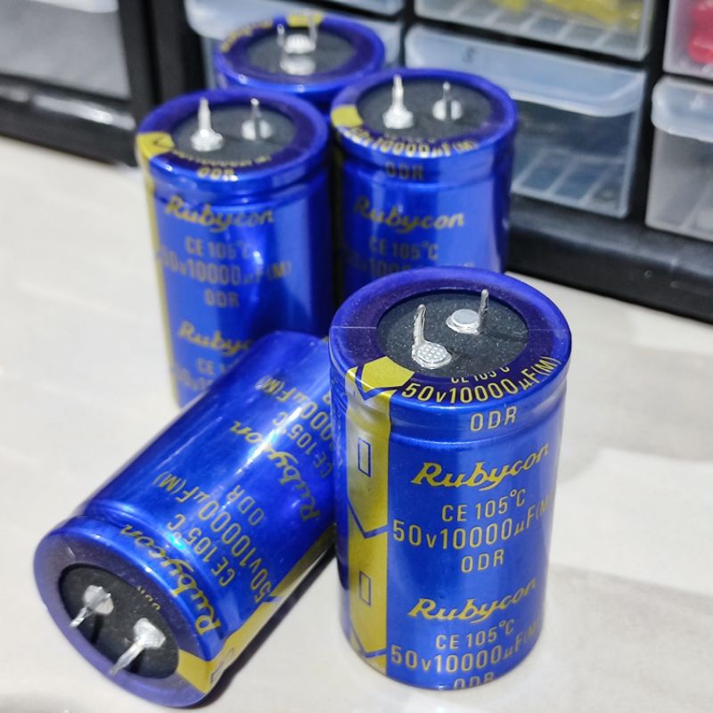 elco 10000uf 50v rubycon biru