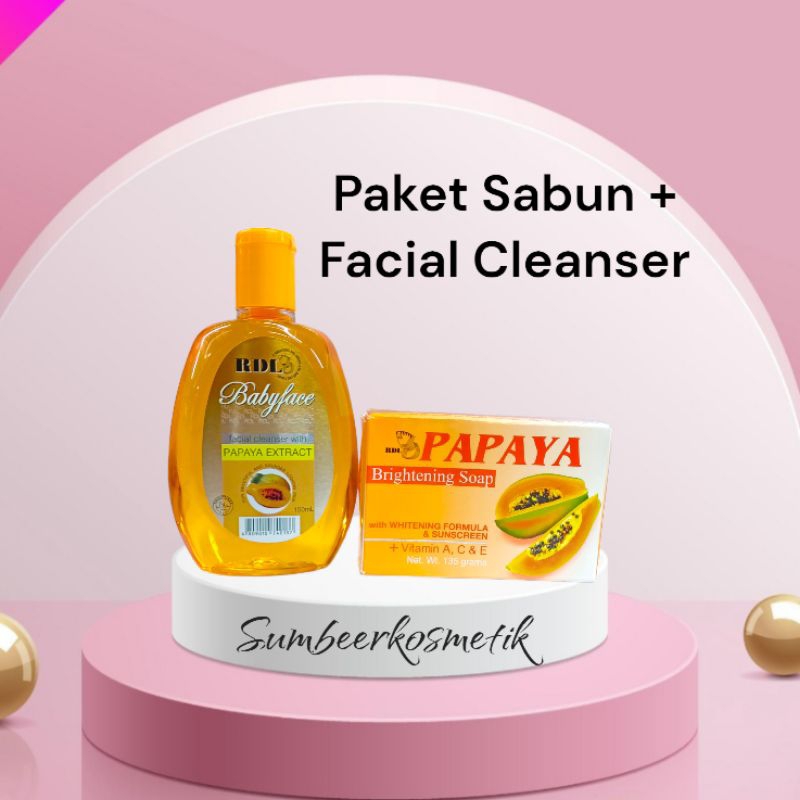 Baru Paket Rdl - Facial Cleanser &amp; Sabun Papaya Original