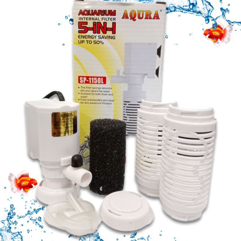 Promo murah pompa Aquarium Internal Filter AQURA 5IN1 SP 1150L