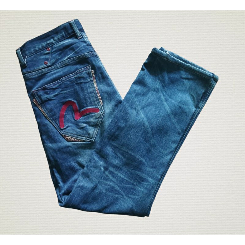 celana jeans evisu straight size 28 second original