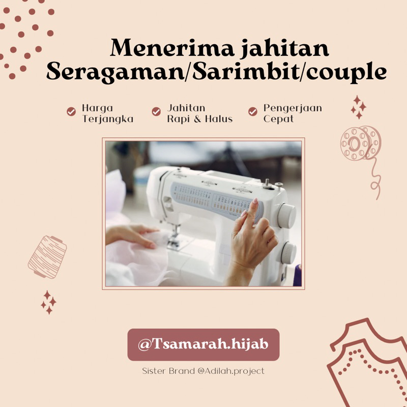 Jasa Jahit/ Custom Gamis/ Custom Sarimbit/ Custom Baju couple/ Custom koko/ Custom Set gamis