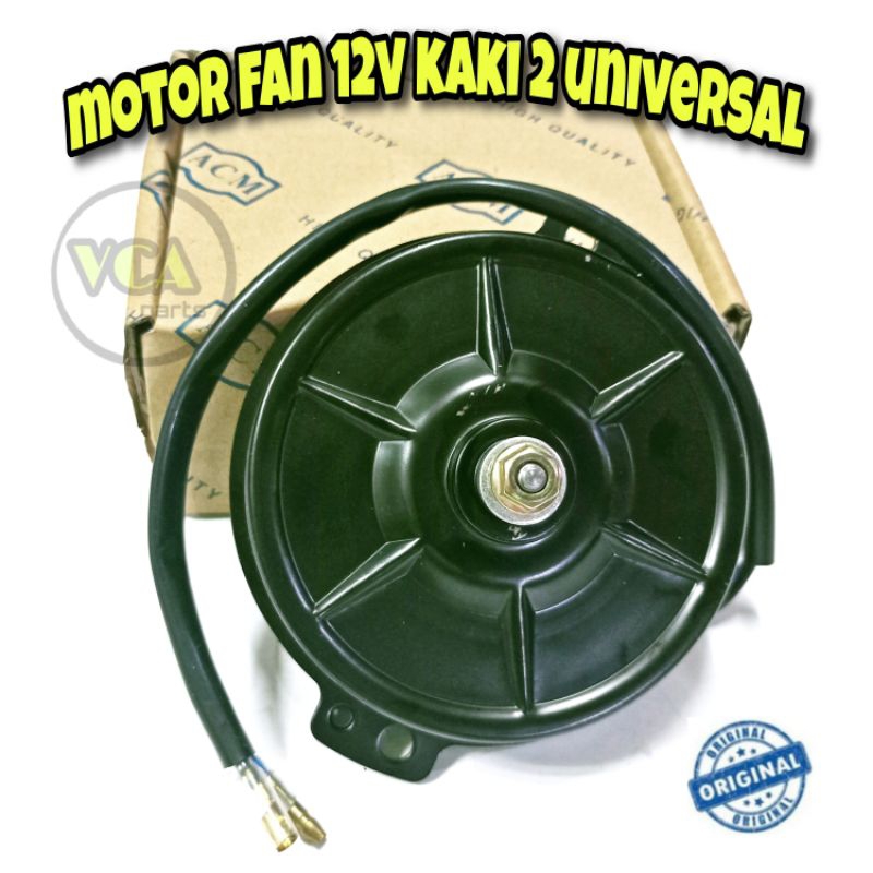 MOTOR FAN/MOTOR VAN AC 12V KAKI 2 MERK ACM UNIVRRSAL.
