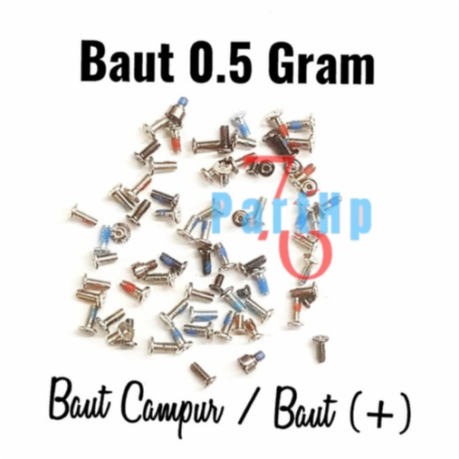 Baut Hp + Plus Bunga Ukuran Campuran 1 Bungkus Berat 0.3gr 0.5gr 10gr - 0.3gr